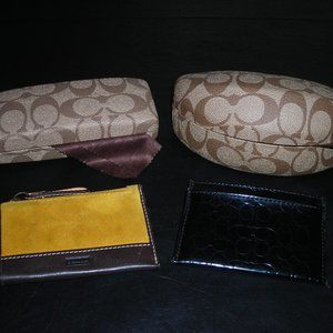 Coach 2 Card Cases/ 2 Sunglass Cases Lot of 4